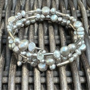 Silpada - Freshwater gray pearl and .925 sterling silver bracelet
